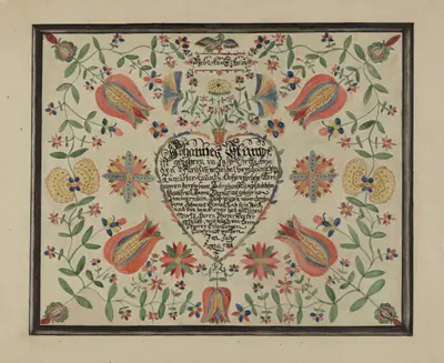 Certificate, Birth and Baptismal; (Fractur)