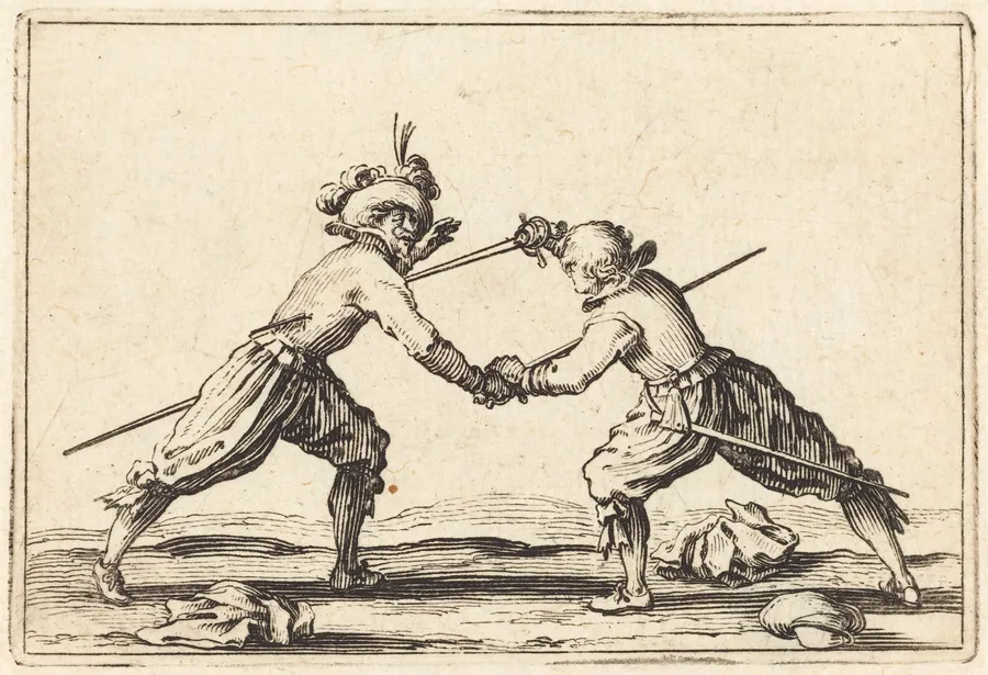 Duel with Swords by Jacques Callot