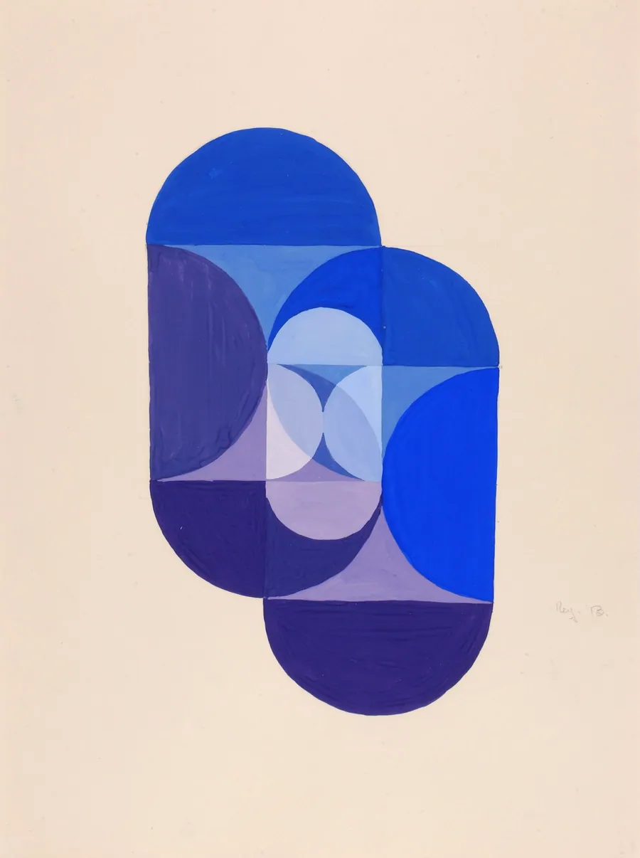 Key Blue (from series, the Mathematical Basis of the Arts) by Joseph Schillinger, born Kharkov, Russia 1895-died New York City 1943