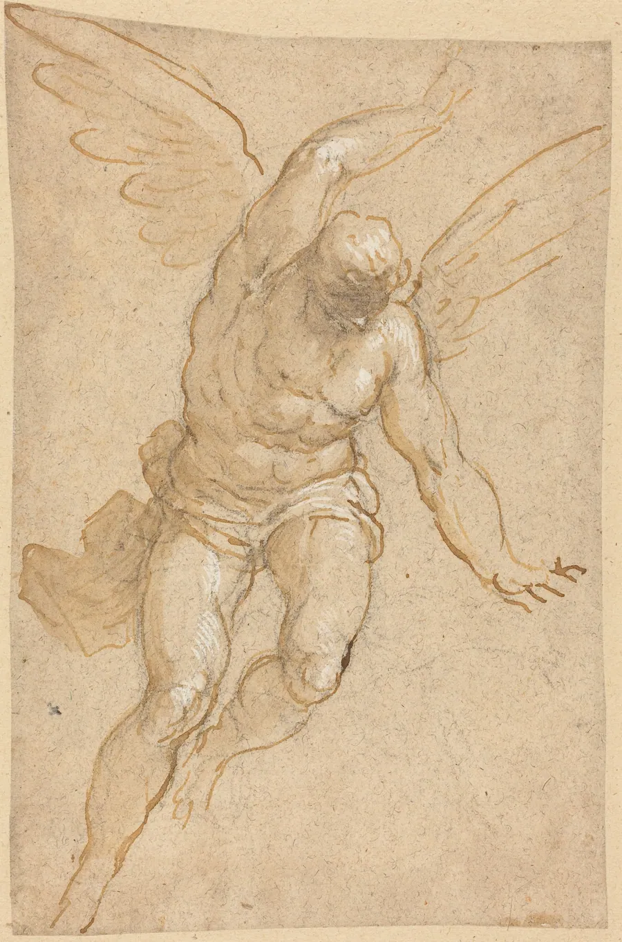 A Flying Angel by Jacopo Palma il Giovane