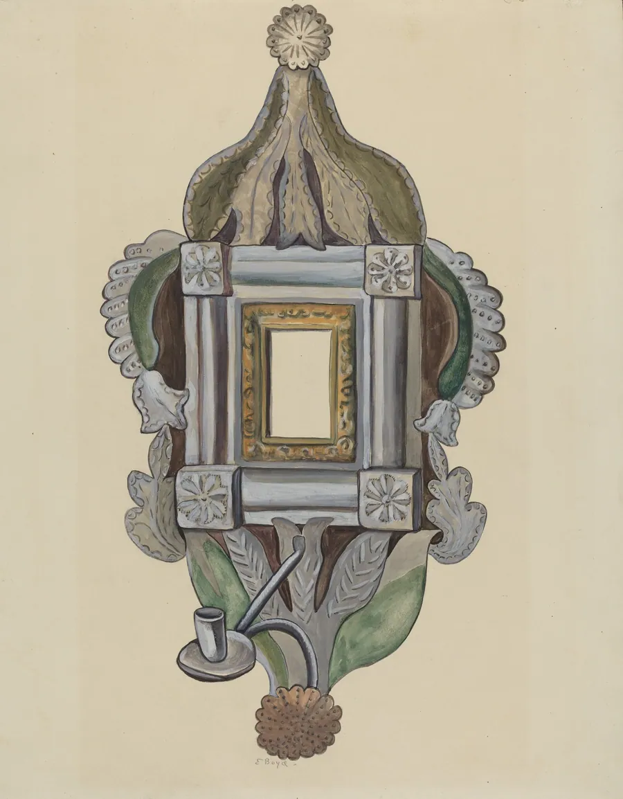 Candle Sconce with Mirror by E. Boyd