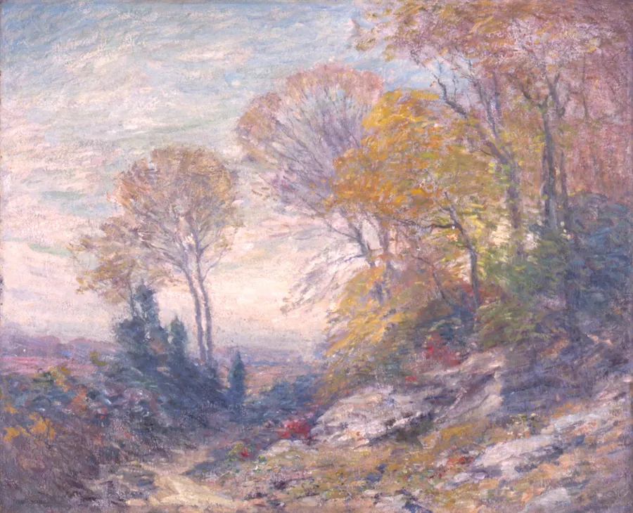 October Morning by Frank A. Bicknell, born Augusta, ME 1866-died Essex, CT 1943