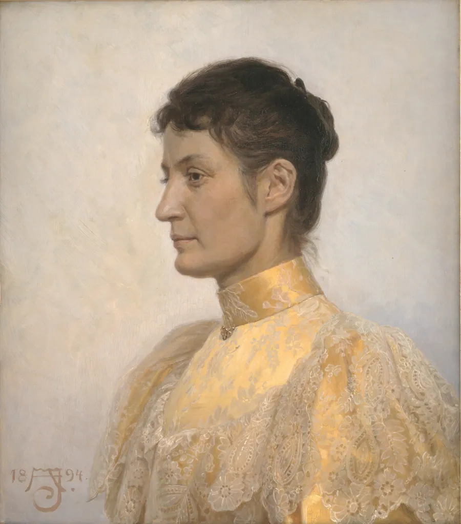 Portræt af Marie Oppermann by August Jerndorff