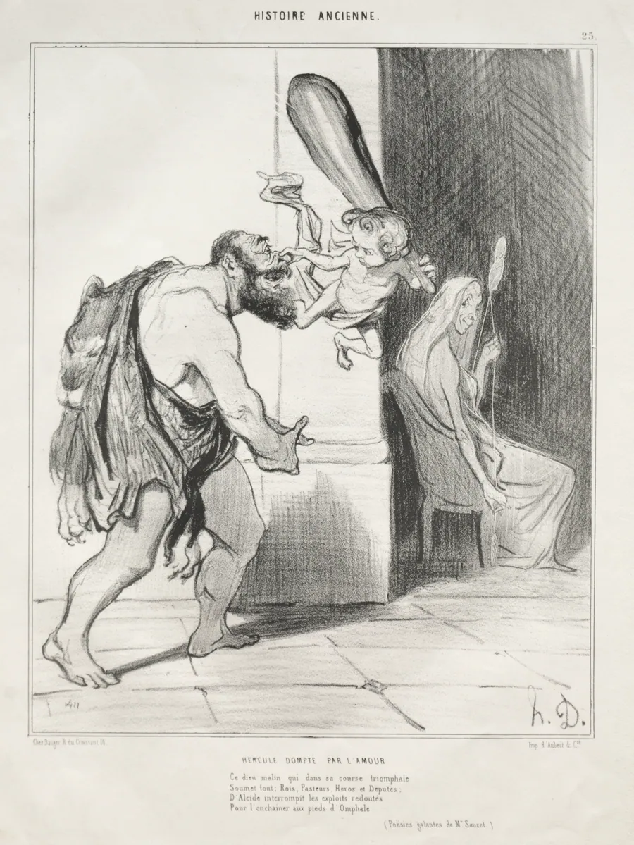 Hercules Tamed by Love by Honoré Daumier
