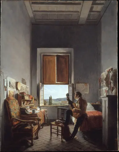 Léon Pallière (1787–1820) in His Room at the Villa Medici, Rome