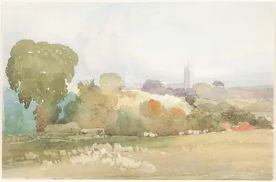 Landscape with Church Steeple