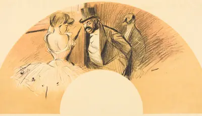 Eventail (pour le bal Gavarni) (Fan (for the Gavarni Ball))