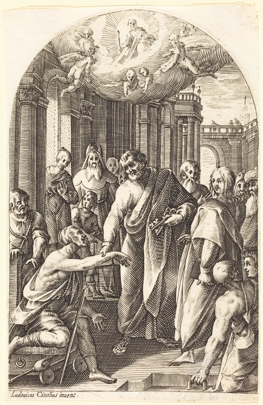 Peter and John Healing the Lame by Jacques Callot