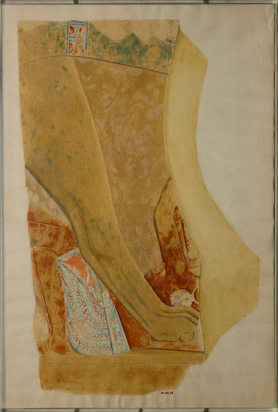Facsimile painting from the temple of Mentuhotep II by Charles K. Wilkinson