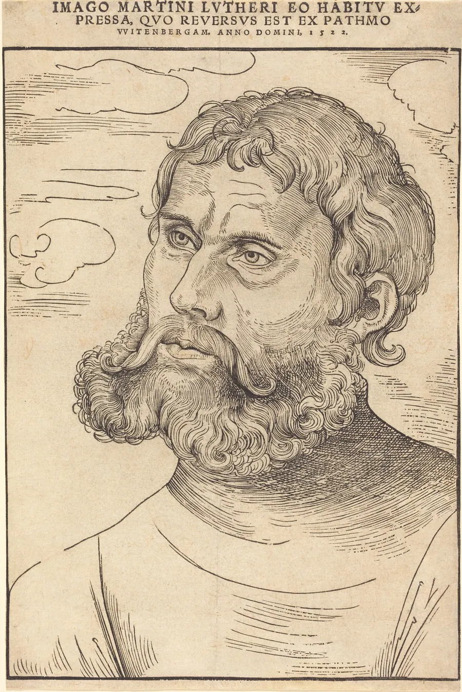 Luther as 'Junker Jorg' by Lucas Cranach the Elder