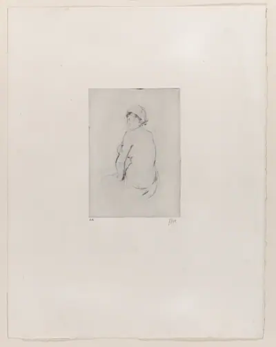 Seated Nude Seen from Behind