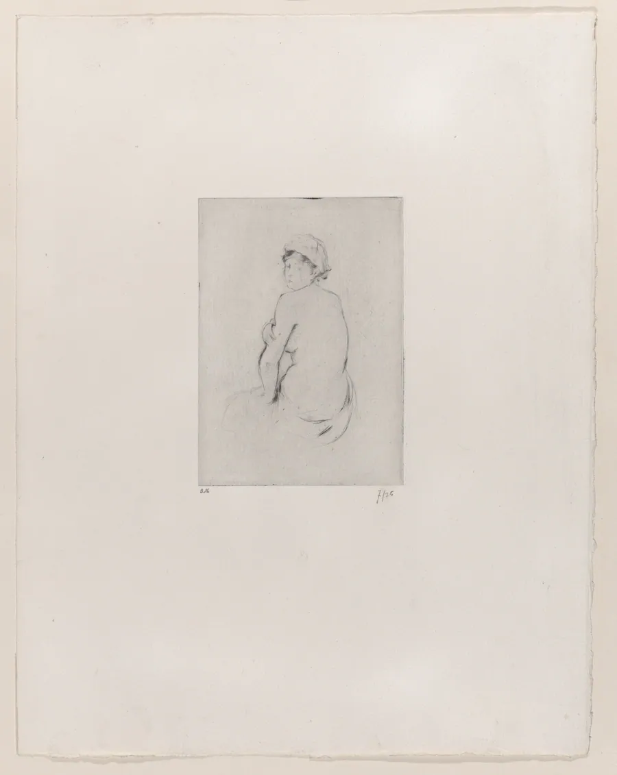 Seated Nude Seen from Behind by Berthe Morisot