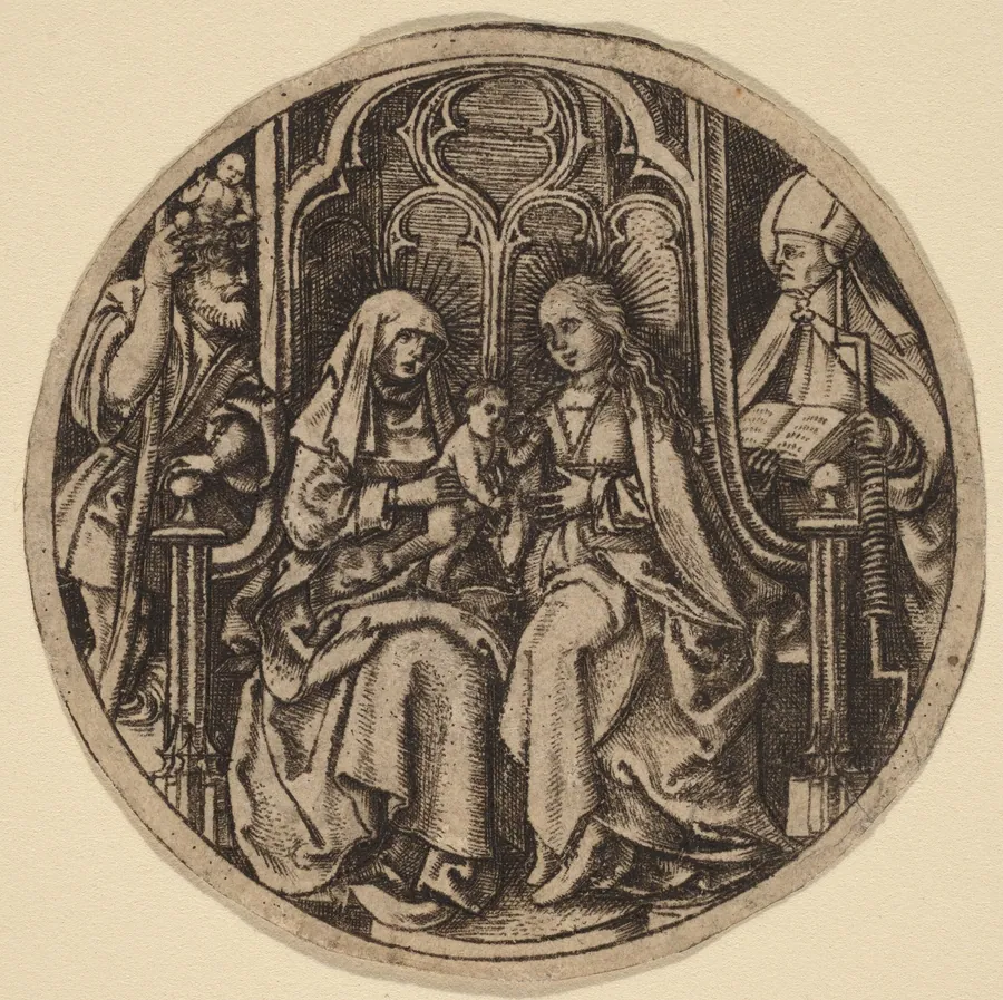 Madonna and Child with Saints Christopher and Erasmus by Netherlandish 15th Century