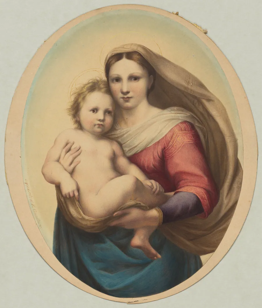 Copy after Raphael's Sistine Madonna by Rudolph Geudtner