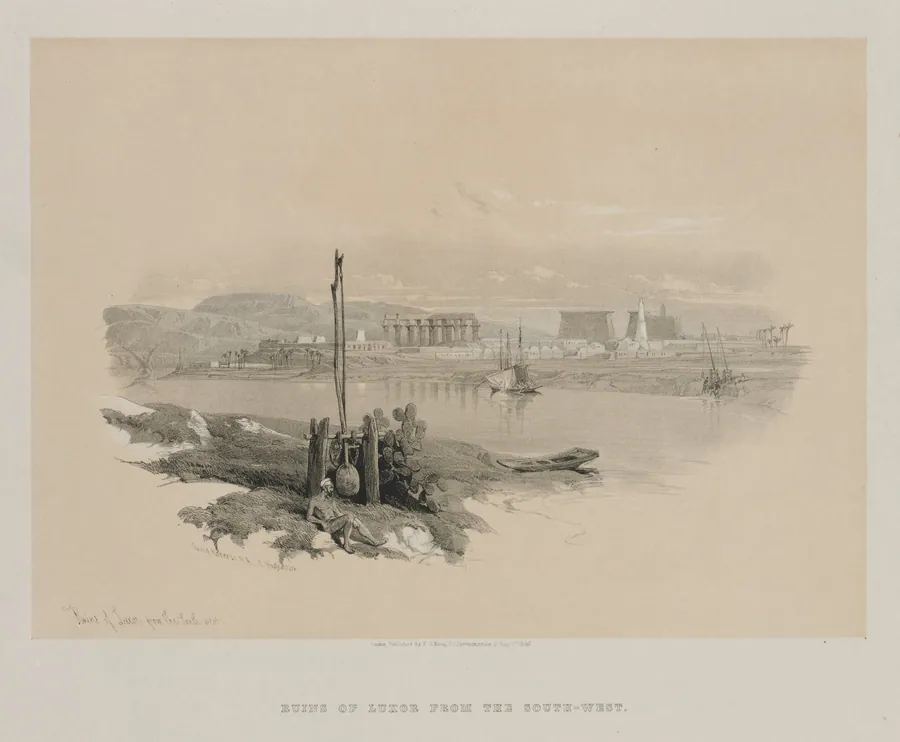 Egypt and Nubia, Volume I: Ruins of Luxor from the South-West by Louis Haghe