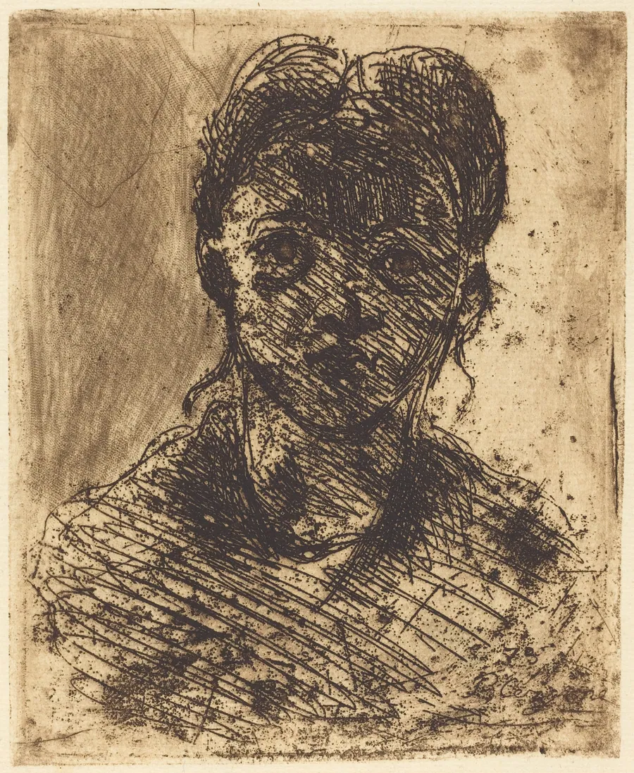 Bust of a Girl by Paul Cezanne