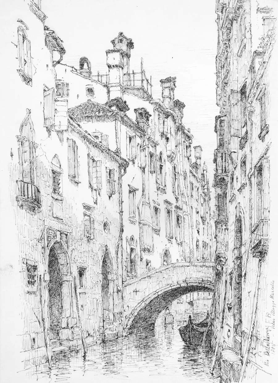 Rio della Verona, Venice by Andrew Fisher Bunner