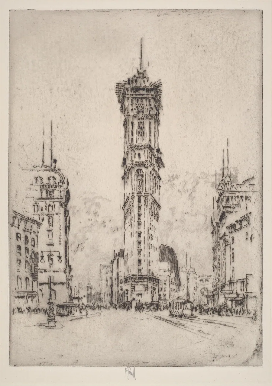 The Times Building by Joseph Pennell