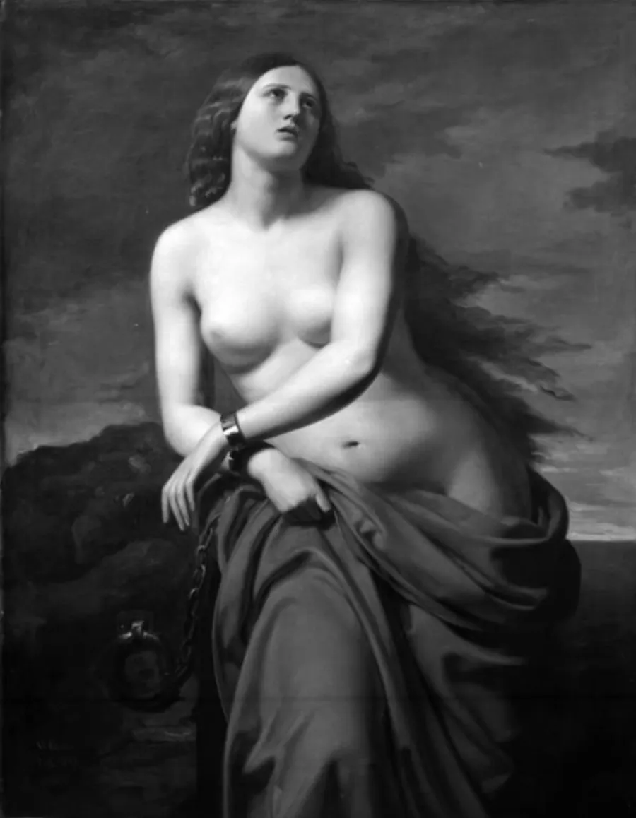 Andromeda lænket til klippen by Wilhelm Kümpel