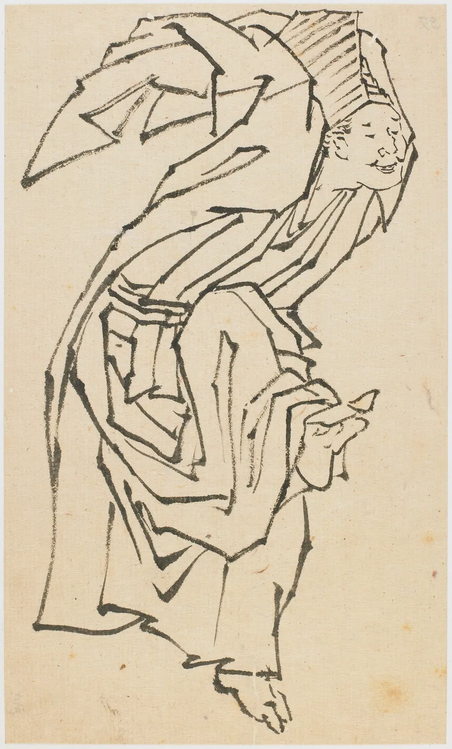 A Sambaso Dancer by Katsushika Hokusai 葛飾北斎 (1760-1849)