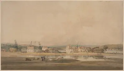 Village along a River Estuary in Devon