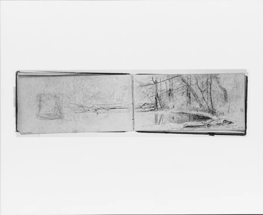Stony Clove, June 26, 1870 (recto, from sketchbook) by Jervis McEntee