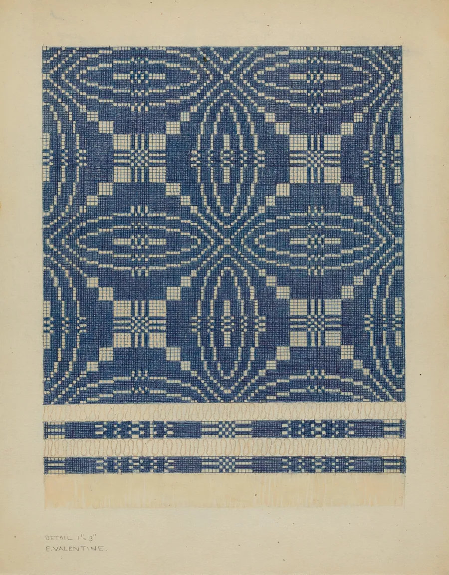 Woven Coverlet by Elizabeth Valentine