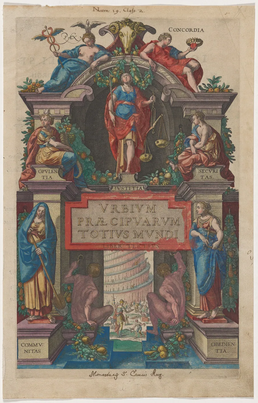 Title Page to Urbium Praecipuarum Totius Mundi by Unknown 19th Century