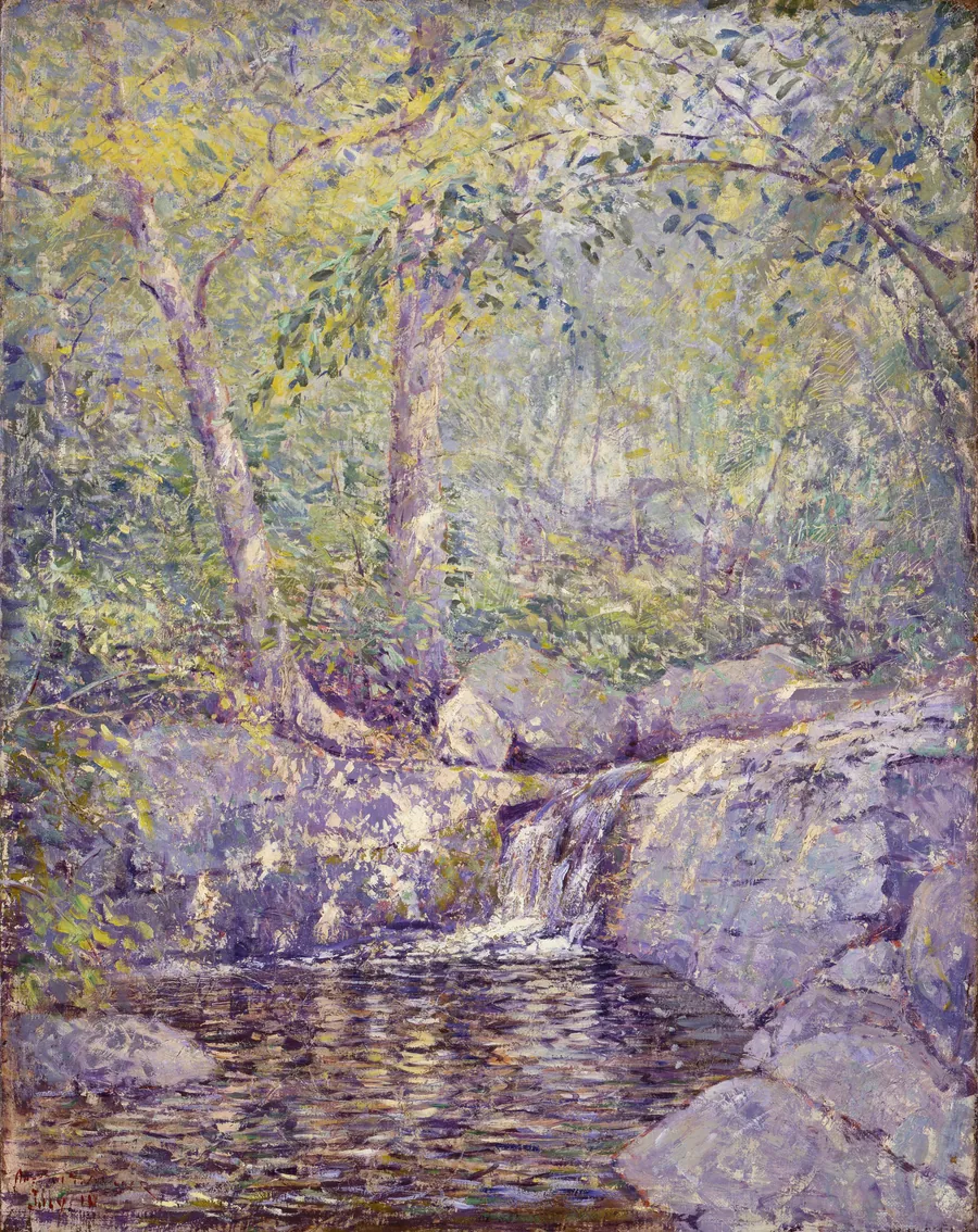 The Waterfall by Addison Thomas Millar, born Warren, OH 1860-died South Norwalk, CT 1913
