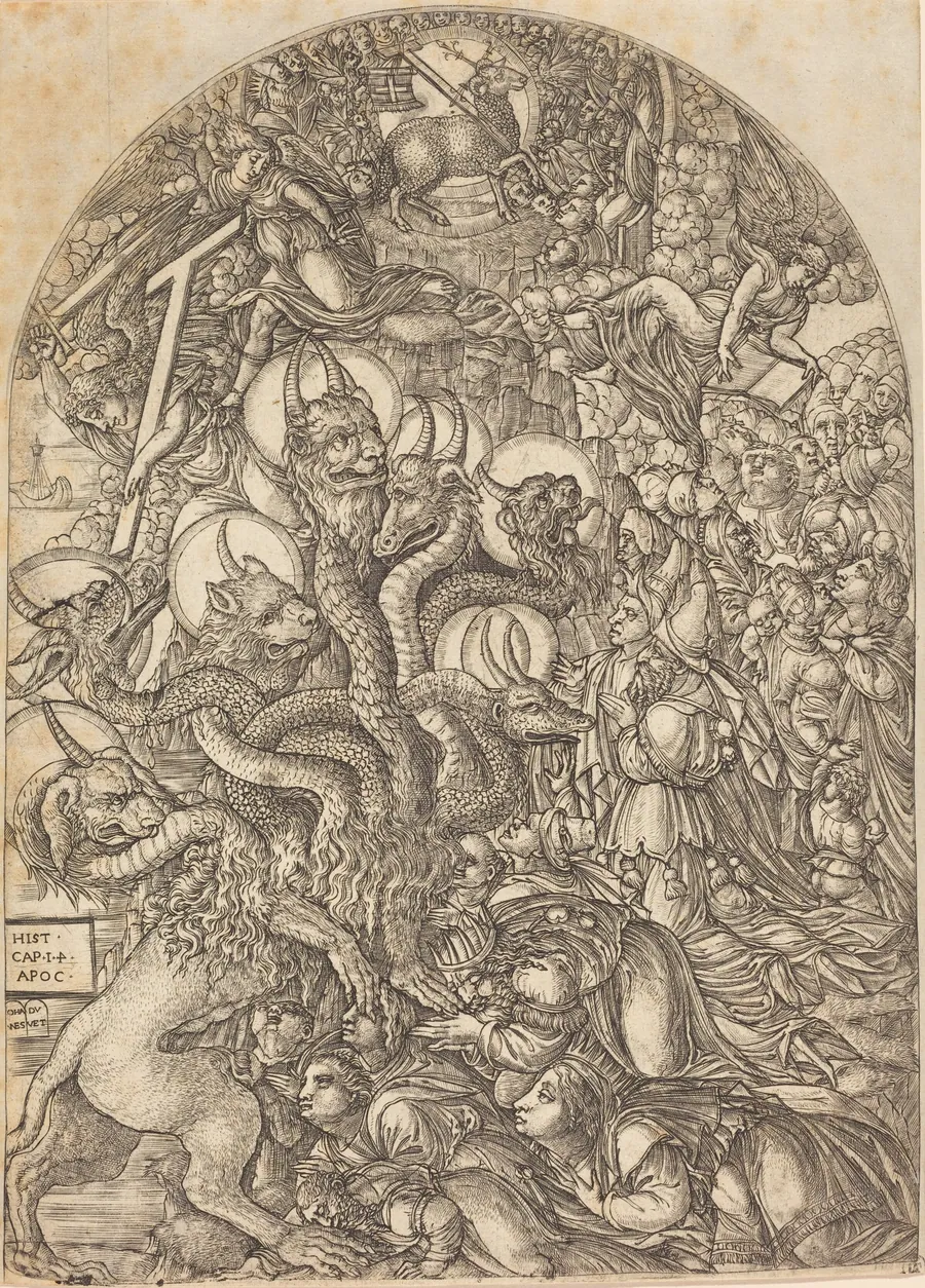 The Beast with Seven Heads and Ten Horns by Jean Duvet