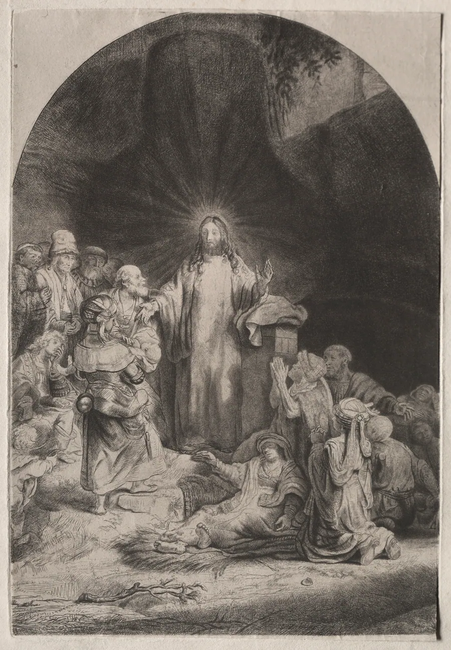 The Hundred Guilder Print, central section by Rembrandt van Rijn
