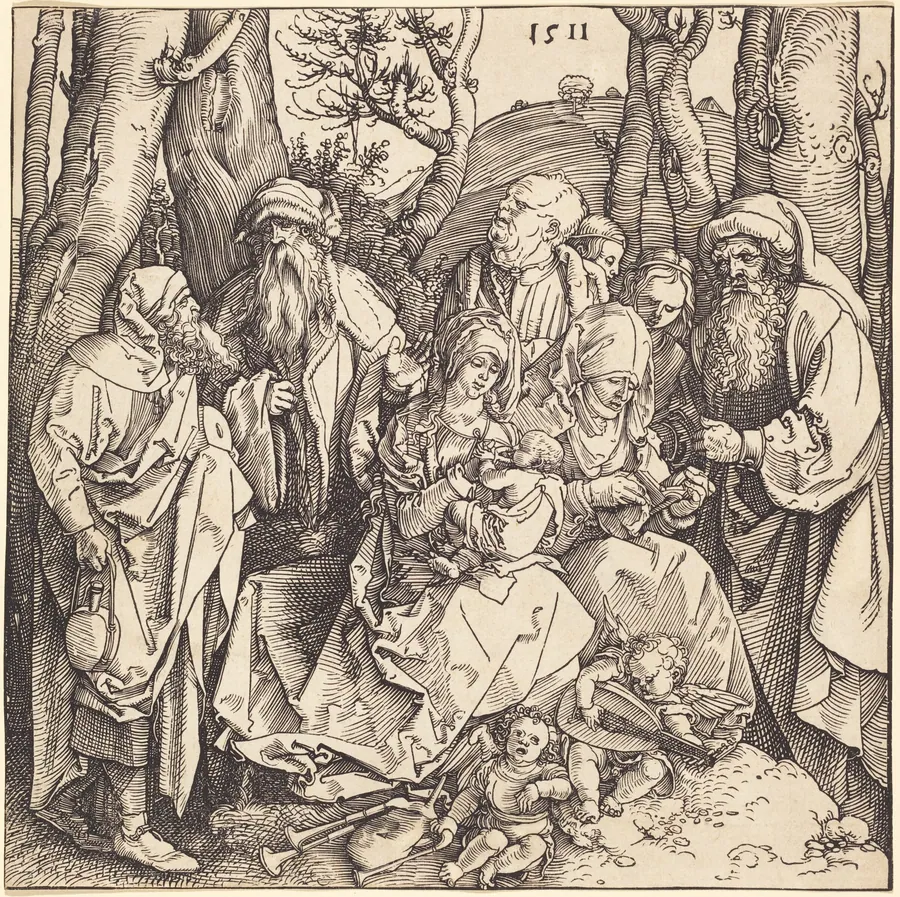 The Holy Family with Two Music-Making Angels by Albrecht Dürer
