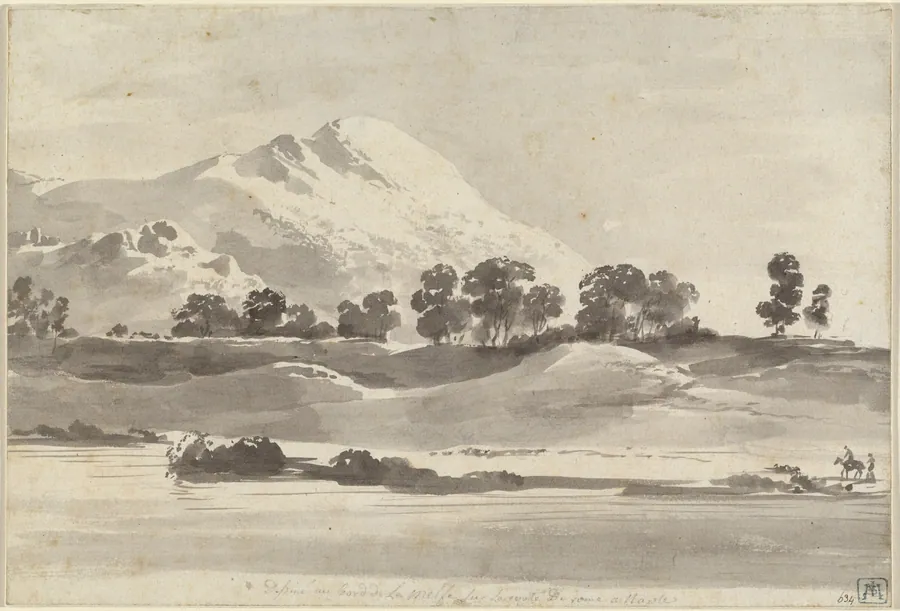 Mount Cairo from across the Melfa River by Jean-Jacques de Boissieu
