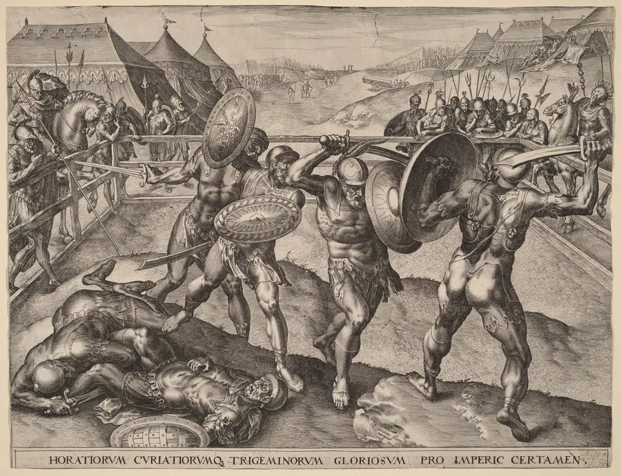 Battle of the Horatii and the Curiatii by Flemish 16th Century