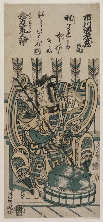 Ichikawa Ebizo III as Yanone Goro in Nenriki arahitogami