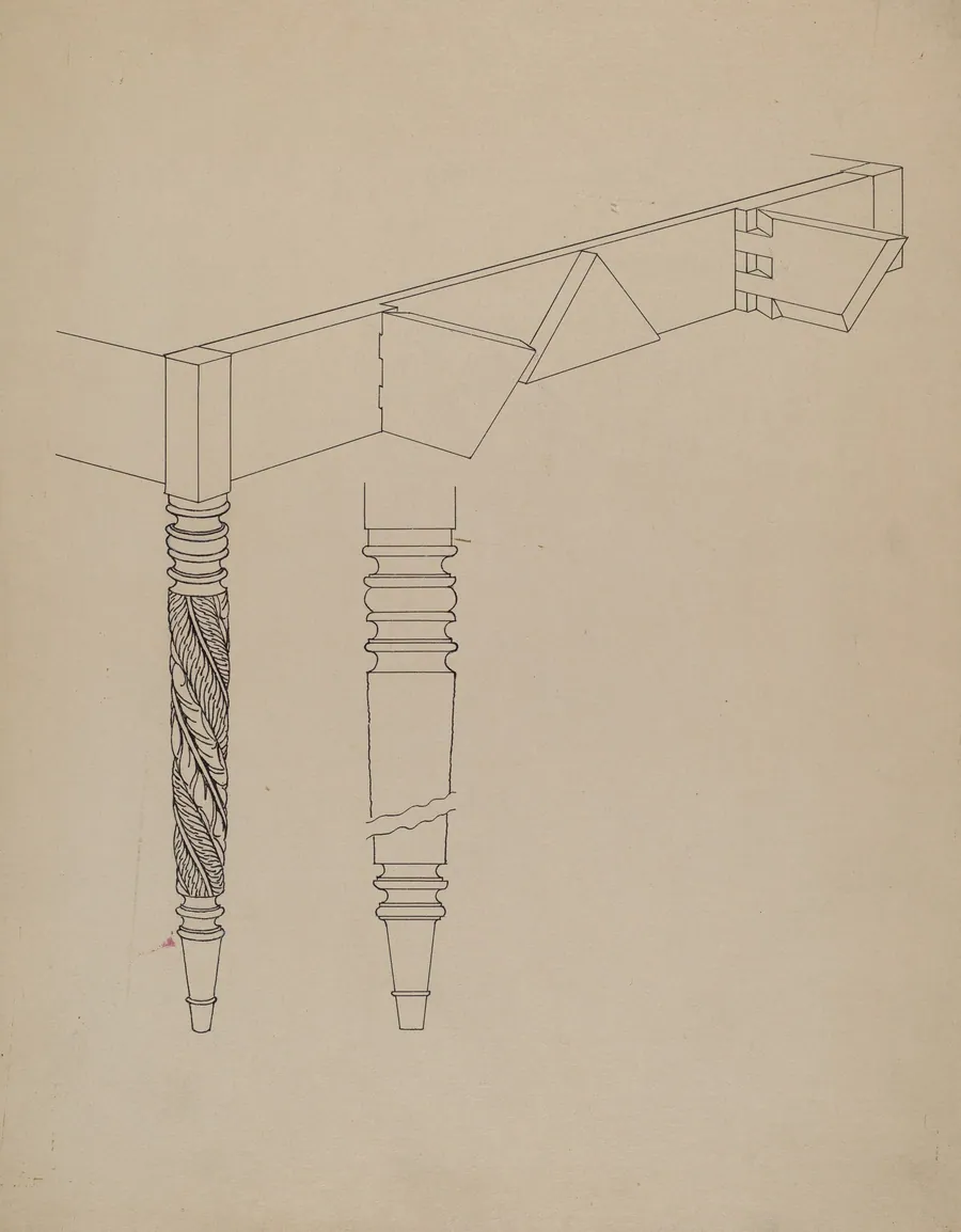 Details of Dining Room Table by Howard Weld