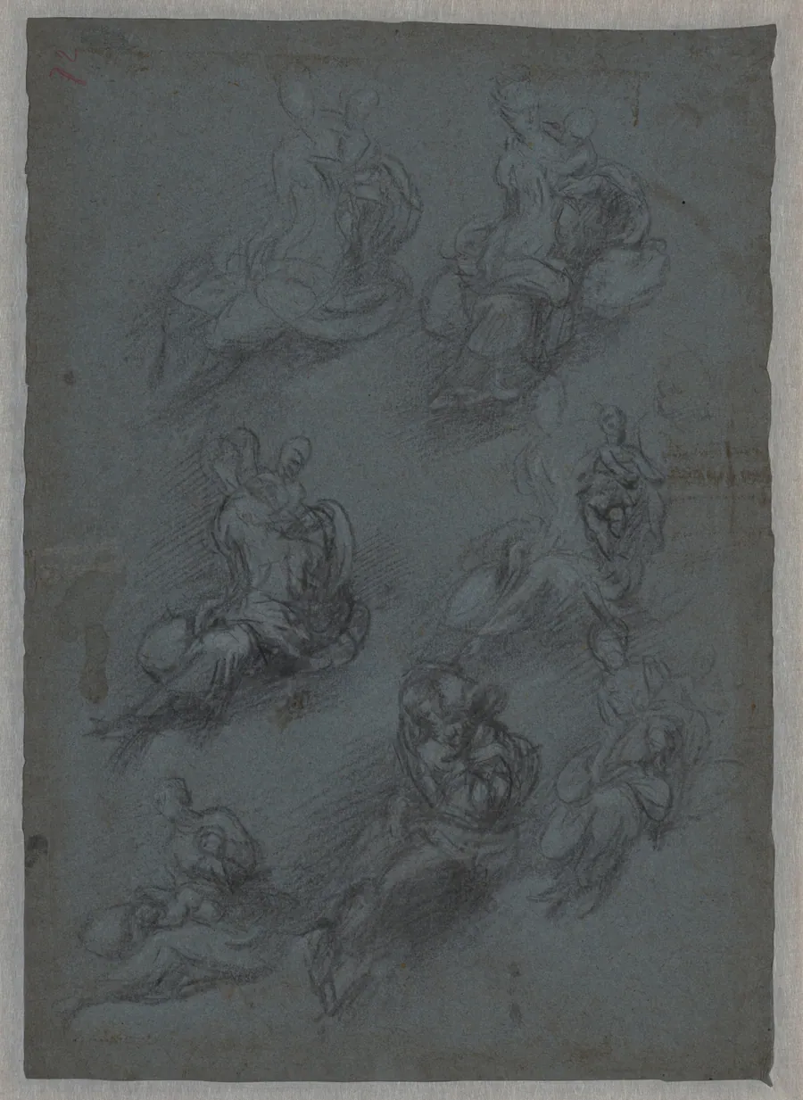 Studies for the Virgin and Child (recto) by Camillo Boccaccino