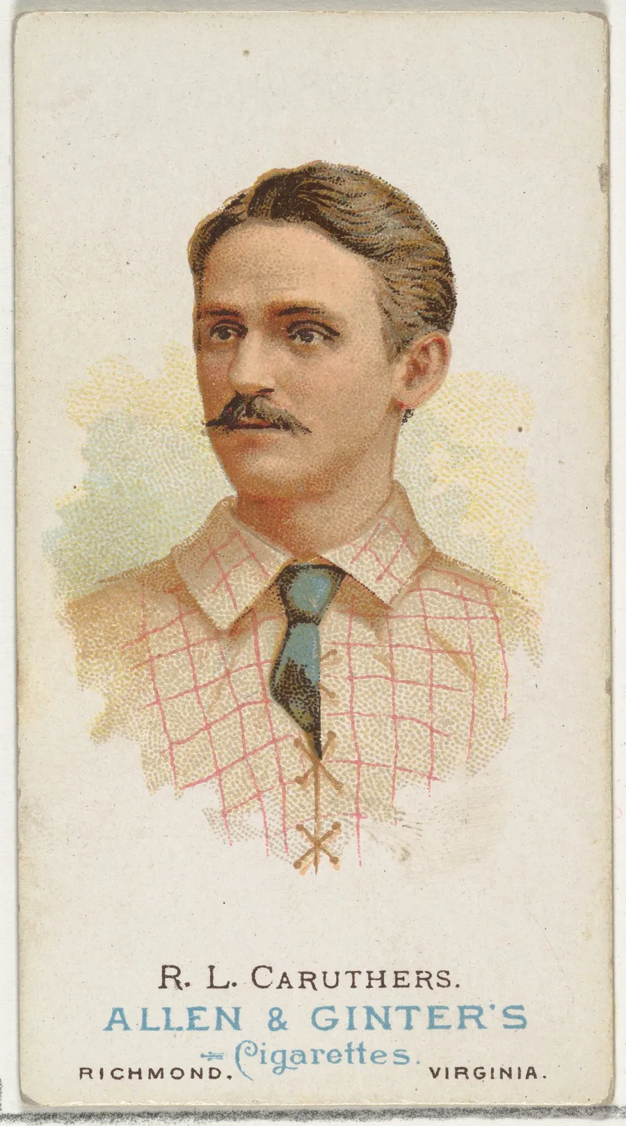 Robert Lee "Bob" Caruthers, Baseball Player, from World's Champions, Series 1 (N28) for Allen & Ginter Cigarettes by Lindner, Eddy & Claus