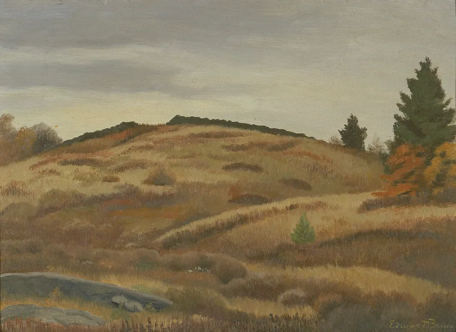 Autumn Fields by Edward Bruce, born Dover Plains, NY 1879-died Hollywood, FL 1943