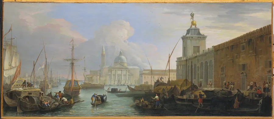 The Bacino, Venice, with the Dogana and a Distant View of the Isola di San Giorgio by Luca Carlevaris