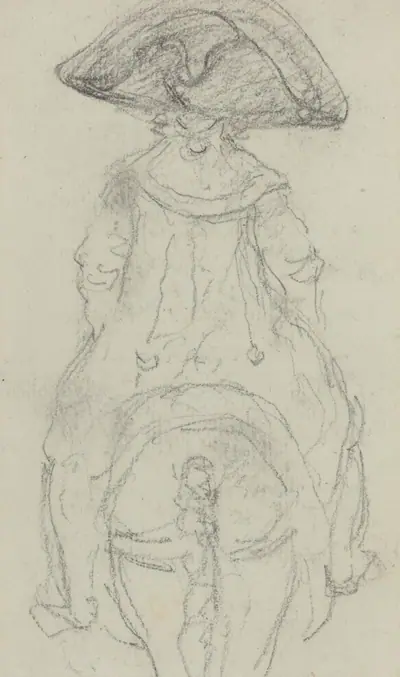 A Horseman Wearing a Grande Cockade [verso]
