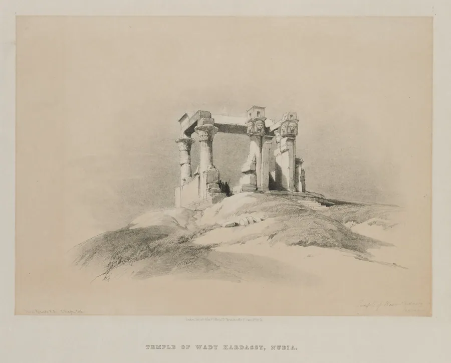 Egypt and Nubia, Volume I: Temple of Wady Kardassy in Nubia by Louis Haghe