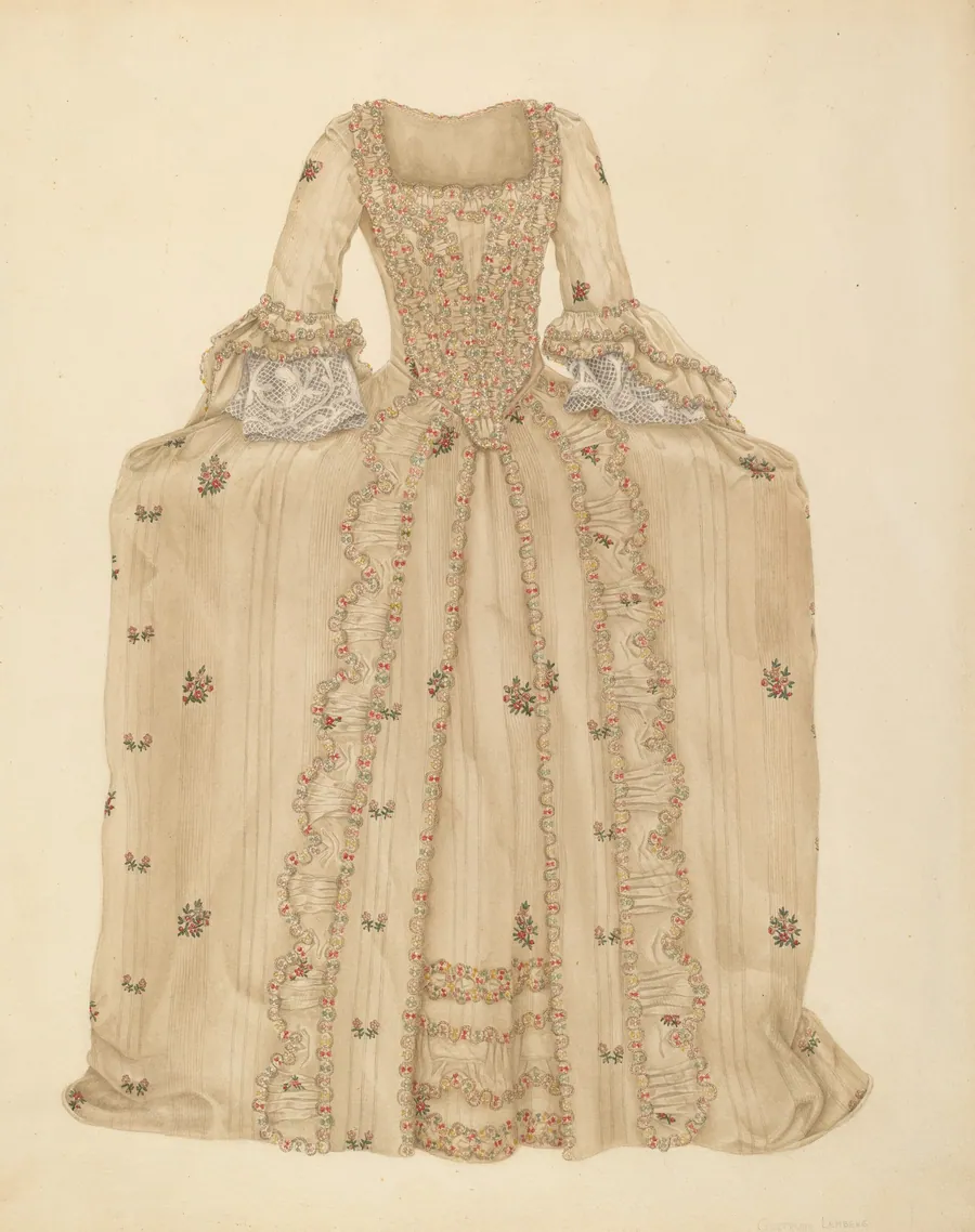 Brocaded Silk Dress by Gertrude Lemberg