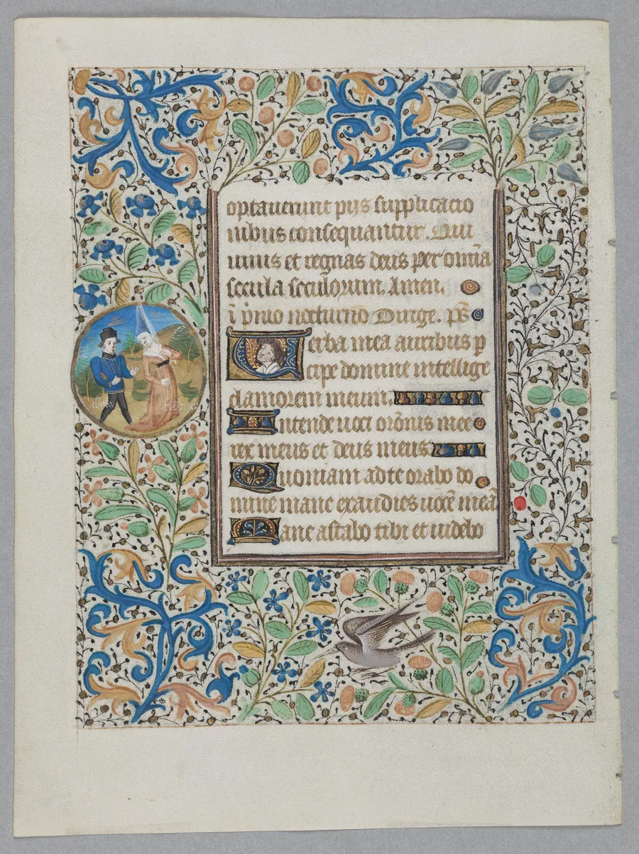Leaf from a Book of Hours: Office of the Dead with Psalm 5 (verso) by Coëtivy Master