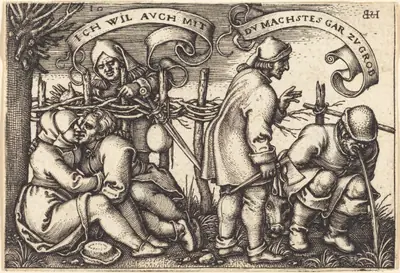 Peasants Behind the Fence