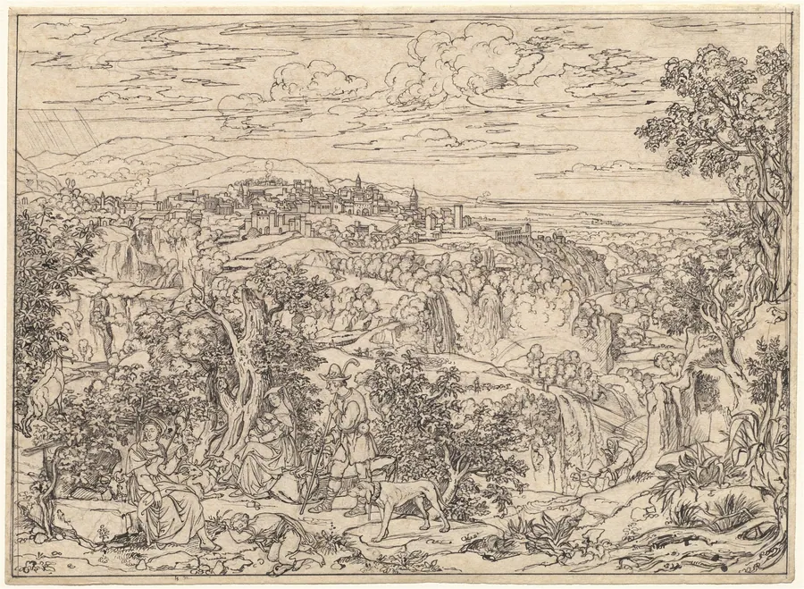 Tivoli and the Waterfalls with Shepherd Families by Joseph Anton Koch
