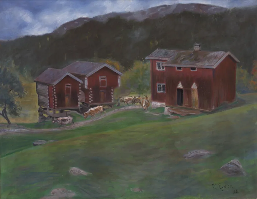 Bondegården Åse i Telemarken, Norge by Halfdan Egedius
