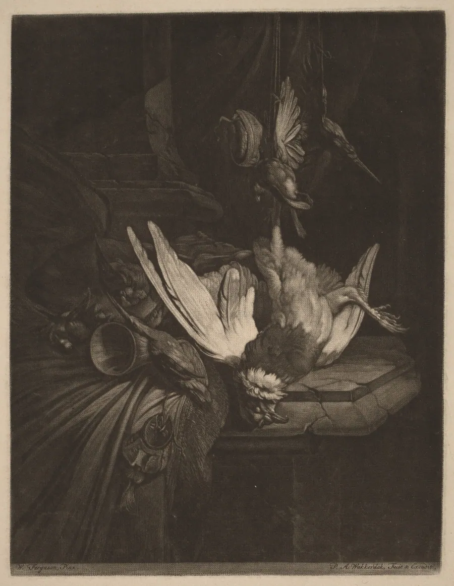 Still Life with Game Birds by Pieter Anthony Wakkerdak