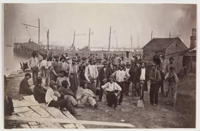 Laborers at Quartermaster's Wharf, Alexandria, Virginia