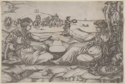 Two Allegorical Figures (Roma and Liberty?)